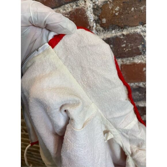 Vintage Toddler Windbreaker Jacket Red/White with Puppy and Bone 2T - Picture 13 of 13